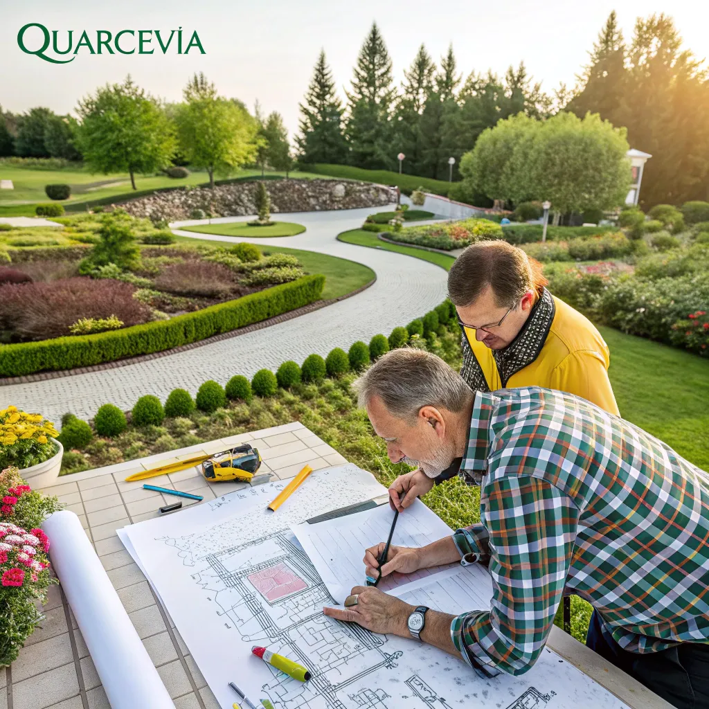 Illustration of QUARCEVIA's landscape design process