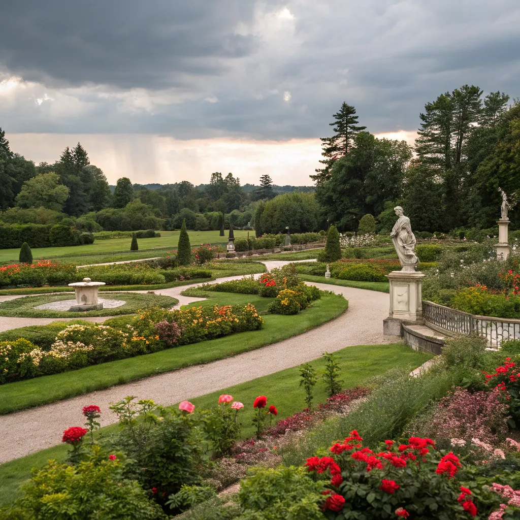 A beautifully landscaped garden