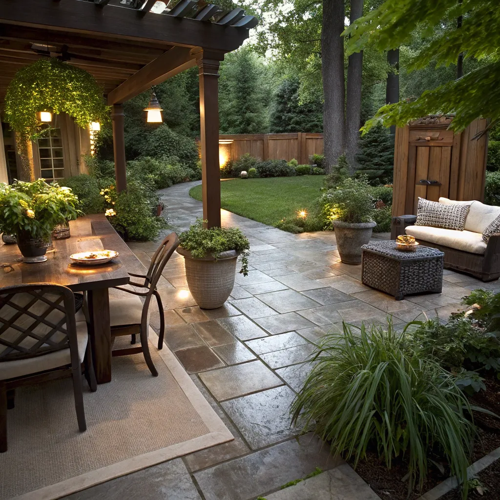 Elegant patio and deck design